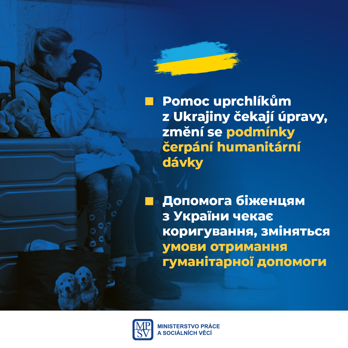 Pomoc uprchlíkům z Ukrajiny čekají úpravy, od července se změní podmínky čerpání humanitární dávky