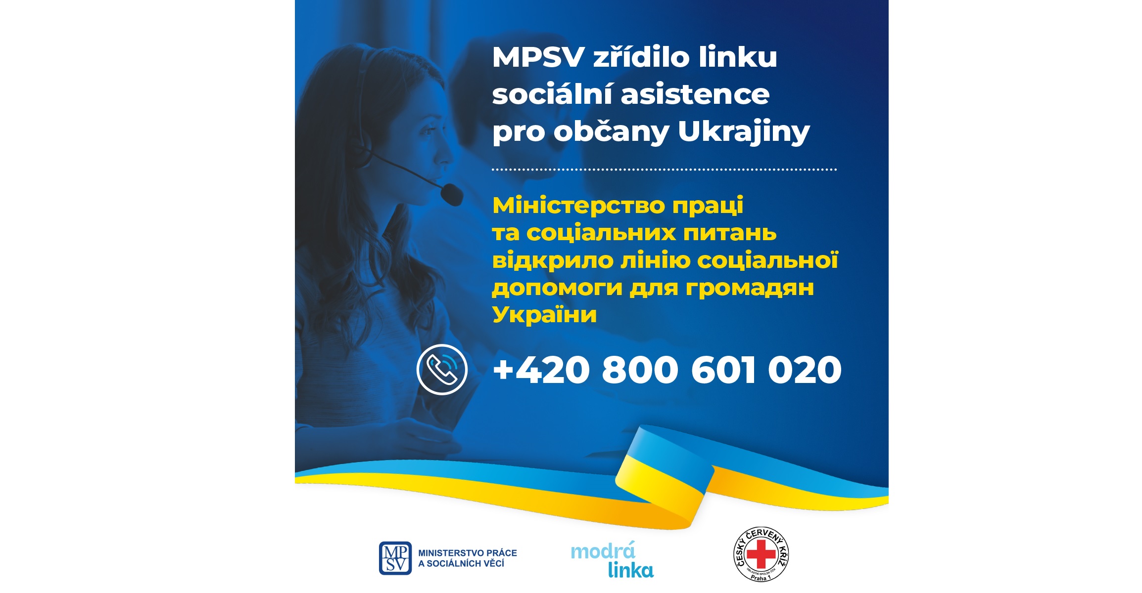 MPSV zřídilo linku sociální asistence pro občany Ukrajiny