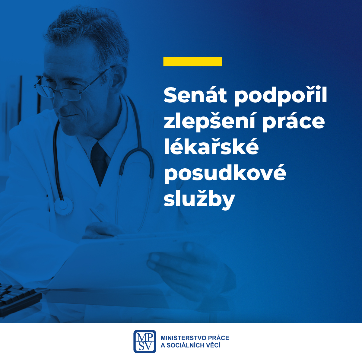 Lékařská posudková služba bude efektivnější, Senát podpořil novelu zákona