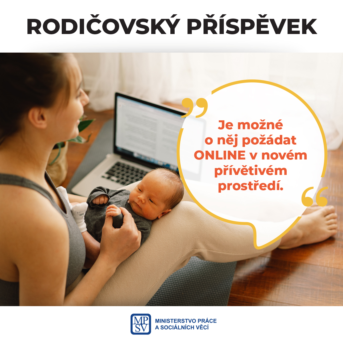 O rodičovský příspěvek lze ode dneška požádat on-line, měnit bude možné i měsíční čerpání