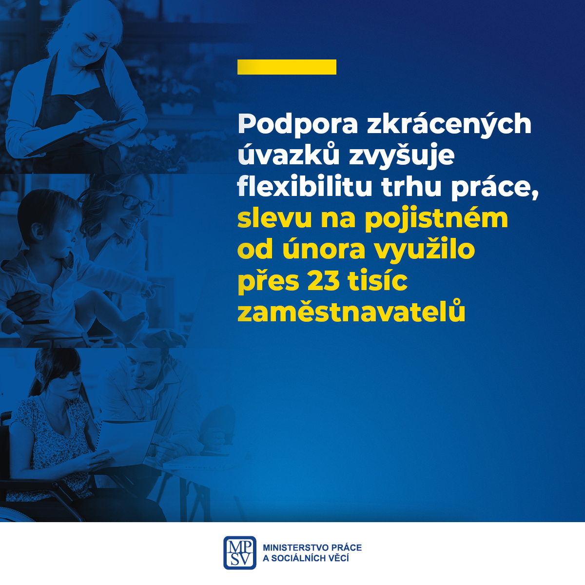 Podpora zkrácených úvazků zvyšuje flexibilitu trhu práce, slevu na pojistném od února využilo přes 23 tisíc zaměstnavatelů